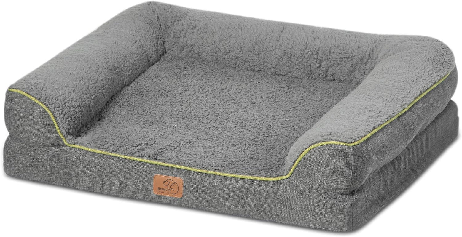 Bedsure Orthopedic Dog Bed - XL Memory Foam Waterproof Dog Bed, Removable Cover & Liner, 7" Height, up to 100 Lbs