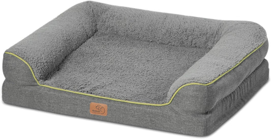 Bedsure Orthopedic Dog Bed - XL Memory Foam Waterproof Dog Bed, Removable Cover & Liner, 7" Height, up to 100 Lbs