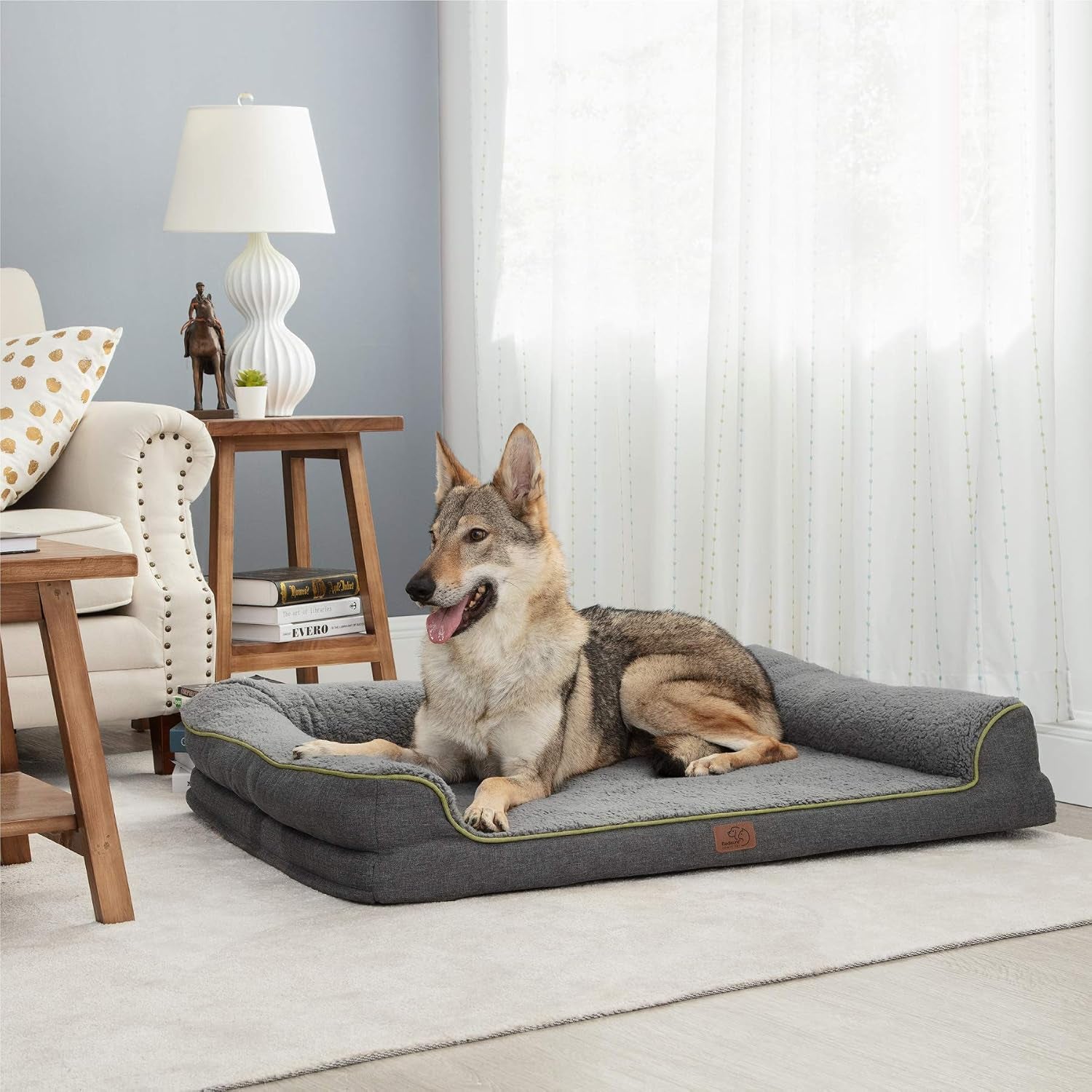 Bedsure Orthopedic Dog Bed - XL Memory Foam Waterproof Dog Bed, Removable Cover & Liner, 7" Height, up to 100 Lbs